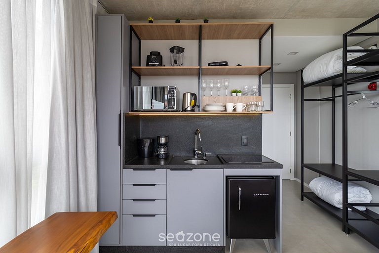 Moderno estudio con vista al mar en Jurerê SPJ0205