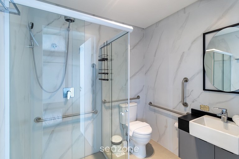 Moderno estudio con vista al mar en Jurerê SPJ0205