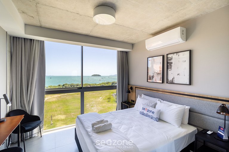 Hermoso estudio c/ vista frente mar Jurerê SPJ0503