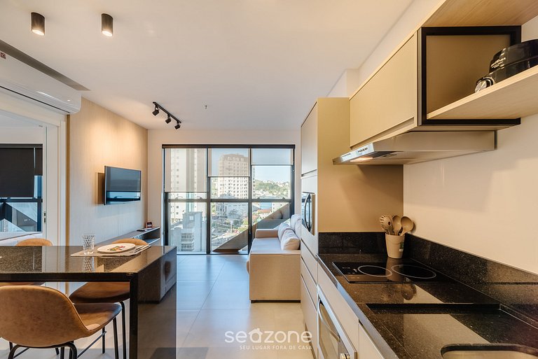 Apto vista mar cond. c/piscina 280m MHF0805