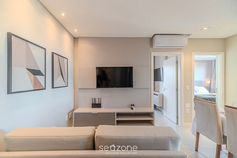 Apartamento com vista para o mar em condomínio, a 280 metros