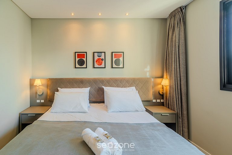 Apto vista mar cond. c/ piscina 280m playa MHF0802