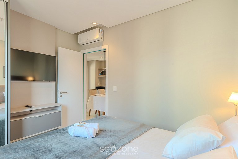 Apto vista mar cond. c/ piscina 280m praia MHF0802