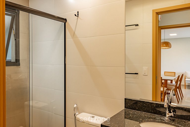 Apto c/ churrasqueira a 290m da Praia HRE0035