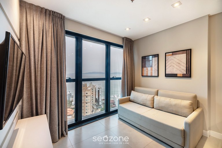 Apto vista mar c/ gym 280m playa MHF1703