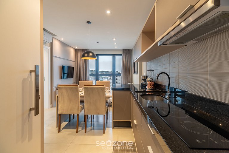 Apto vista mar c/ gym 280m playa MHF1703