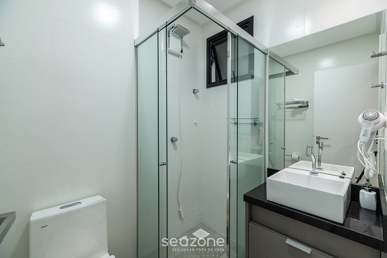 Apto vista mar c/ acad. 280m da praia MHF1703