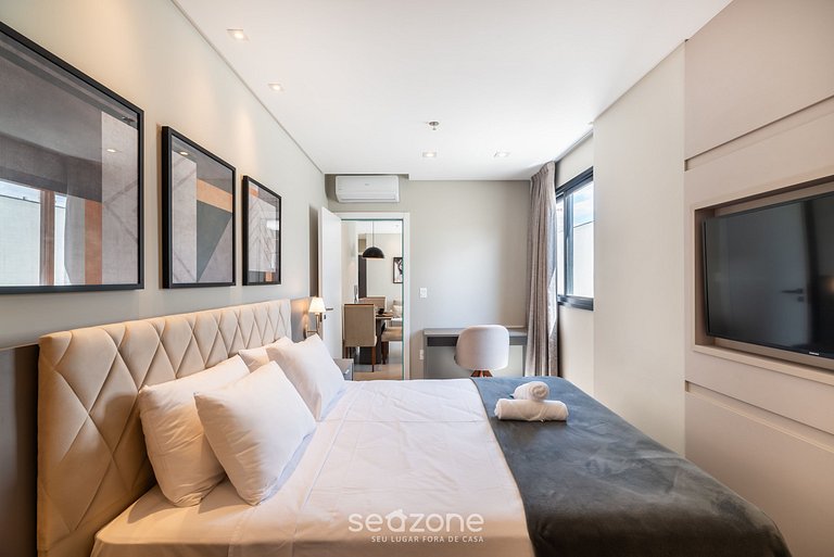 Apartamento com 2 quartos a 280 metros da praia MHF0509