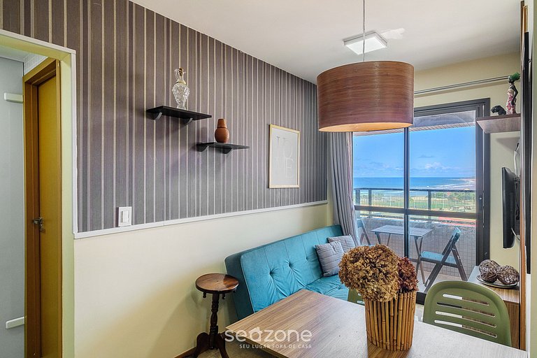 Apto cómodo con vista al mar en Salvador SOA0602