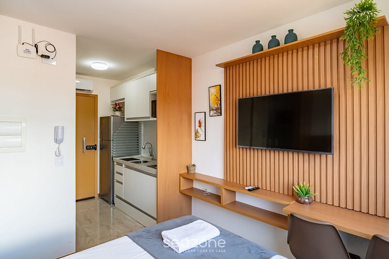 Estúdio confortável, apenas 300m da Praia SOA0506