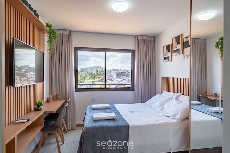 Estúdio confortável, apenas 300m da Praia SOA0506