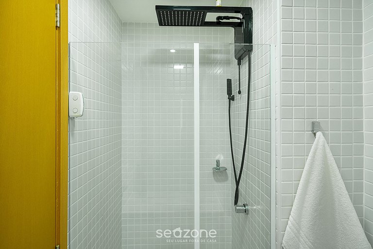 Apto cómodo con vista al mar en Salvador SOA0602