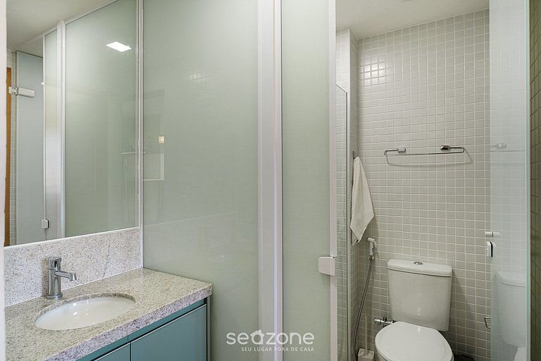 Apto cómodo con vista al mar en Salvador SOA0602