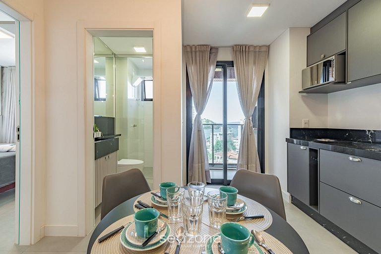 Apto 2Q c/ piscina vista mar 280m da praia MHF0902