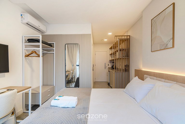 Studio vista mar c/ Piscina 280m da praia MHFA0605