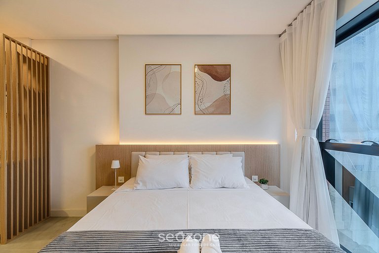 Studio vista mar c/ Piscina 280m da praia MHFA0605