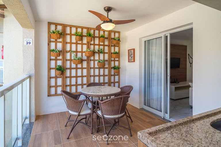 Apto equipado en cond. c piscina Imbassaí ITFA039