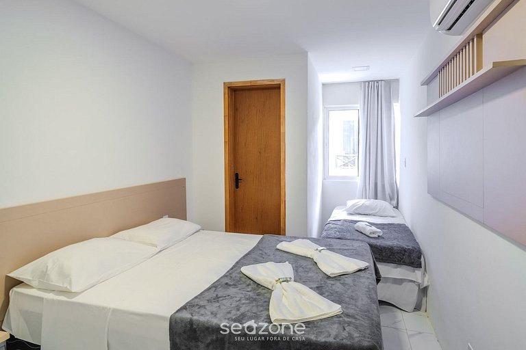 Apto equipado en cond. c piscina Imbassaí ITFA039