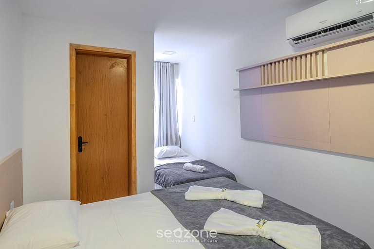 Apto equipado en cond. c piscina Imbassaí ITFA039