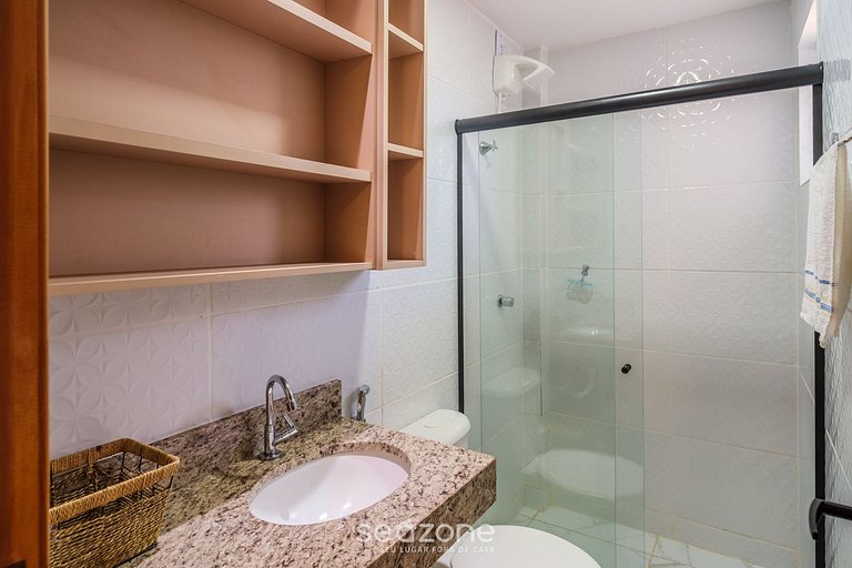 Apto equipado en cond. c piscina Imbassaí ITFA039