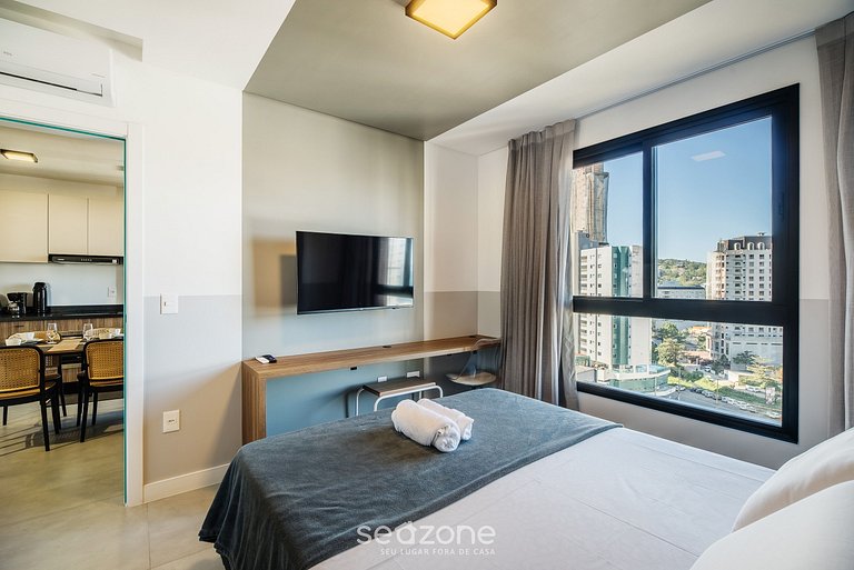 Apto vista mar c/ parrilla 280m playa MHF1108