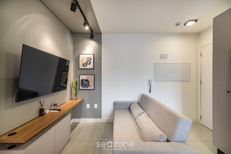 Apto vista mar c/ churrasq. 280m da praia MHF1108