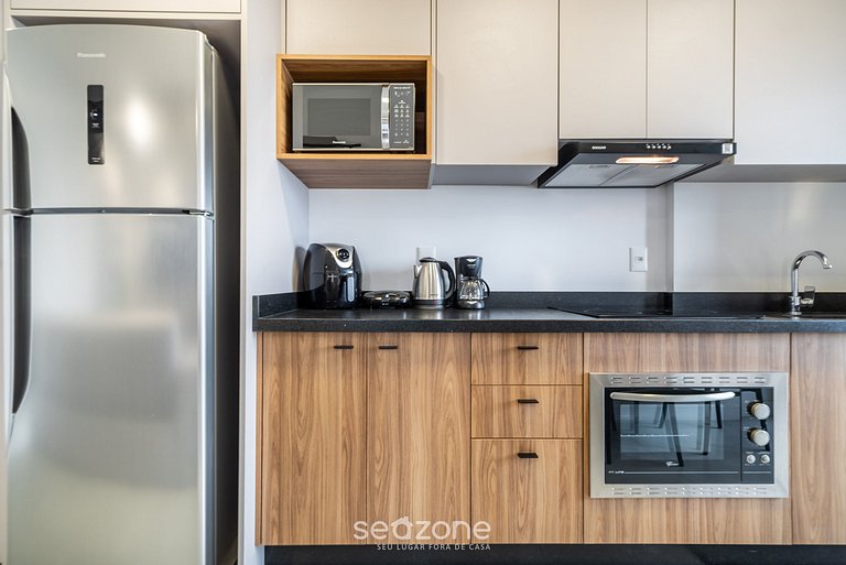 Apto vista mar c/ churrasq. 280m da praia MHF1108