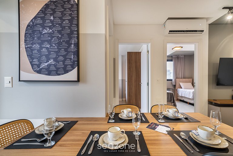 Apto vista mar c/ churrasq. 280m da praia MHF1108