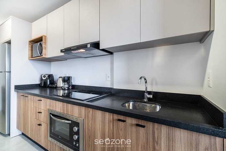 Apto vista mar c/ churrasq. 280m da praia MHF1108