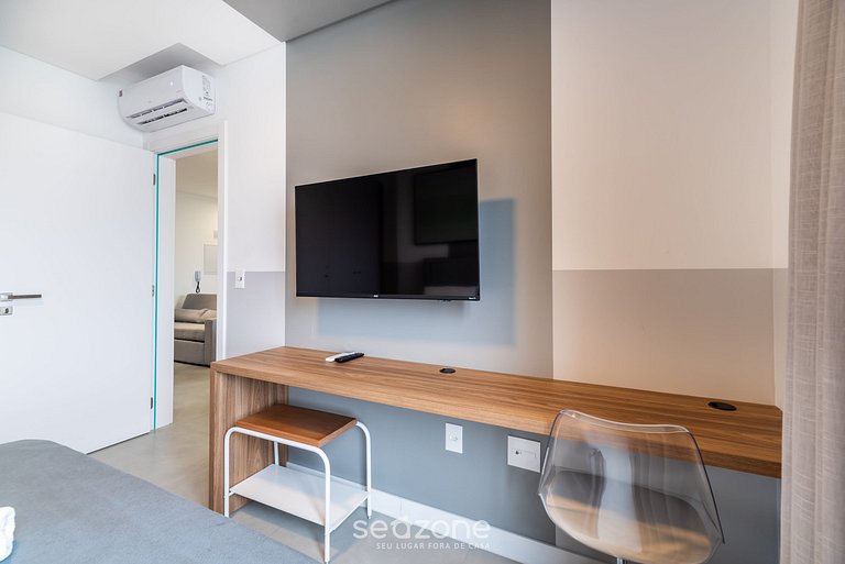 Apto vista mar c/ parrilla 280m playa MHF1108