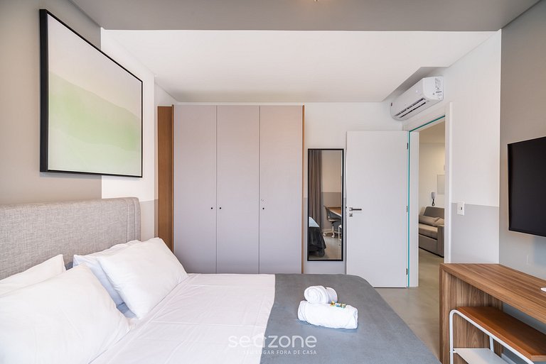 Apto vista mar c/ parrilla 280m playa MHF1108