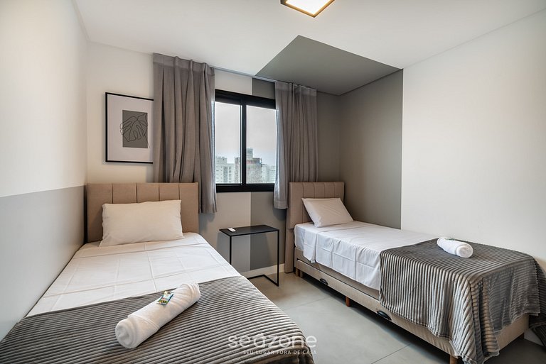 Apto vista mar c/ parrilla 280m playa MHF1108