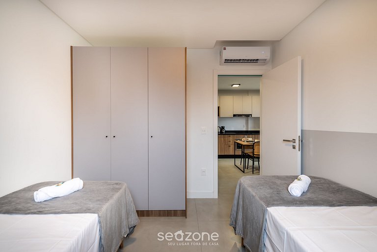 Apto vista mar c/ parrilla 280m playa MHF1108