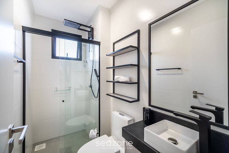 Apto vista mar c/ churrasq. 280m da praia MHF1108