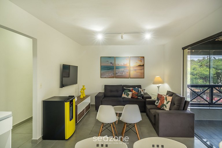 Apto cómodo con piscina en Guarajuba GCH0201.