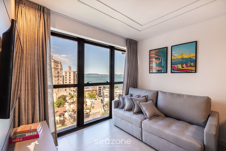 Apartamento com vista para o mar em condomínio a 280 metros