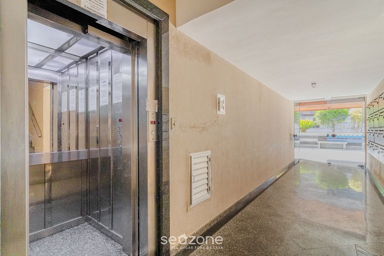 Apto confortável a 50m da Praia do Forte MZD0308