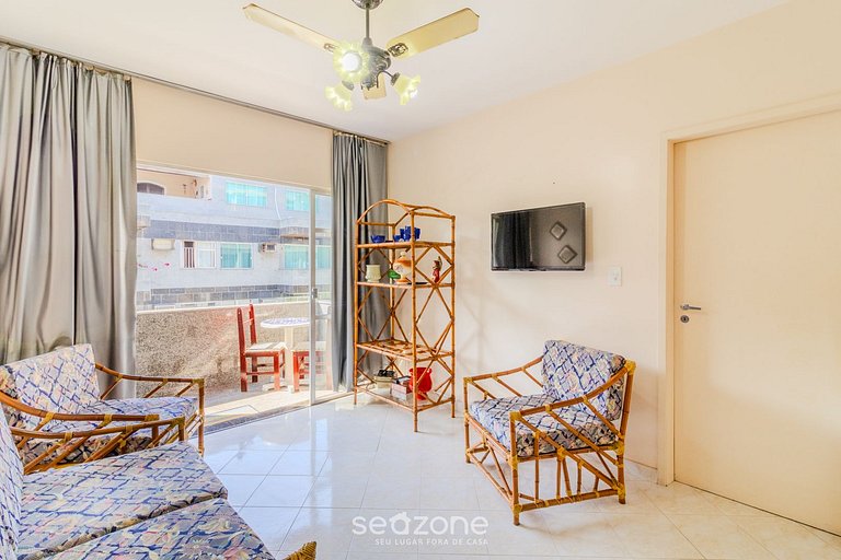 Apto confortável a 50m da Praia do Forte MZD0308