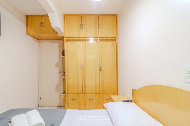 Apto confortável a 50m da Praia do Forte MZD0308