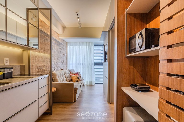 Apt 1 Qto a 200m da praia! HBA0309