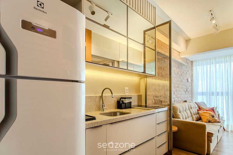 Apt 1 Qto a 200m da praia! HBA0309