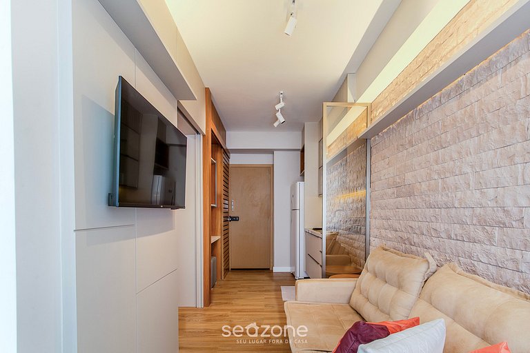 Apt 1 Qto a 200m da praia! HBA0309