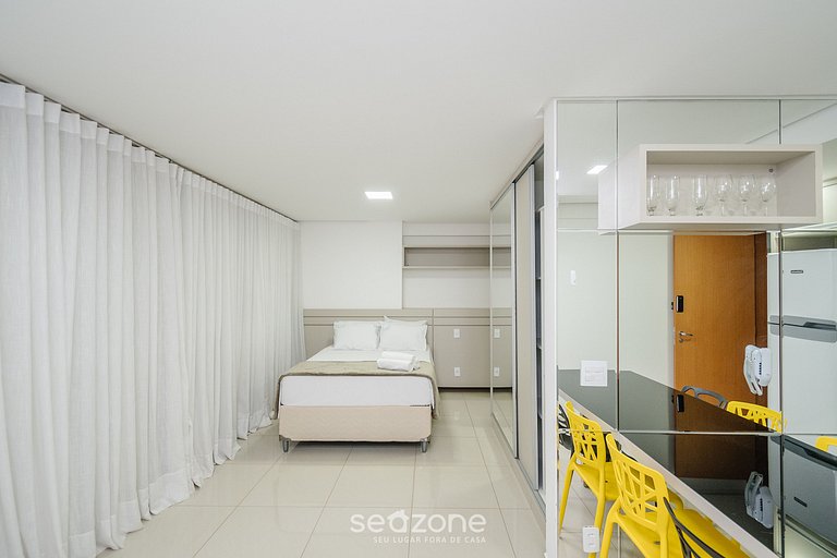 Studio em cond. com piscina e academia - LHG1603