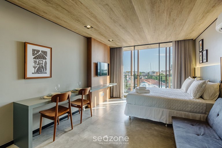 Elegante estudio c/ vista lateral al mar - NWT0420