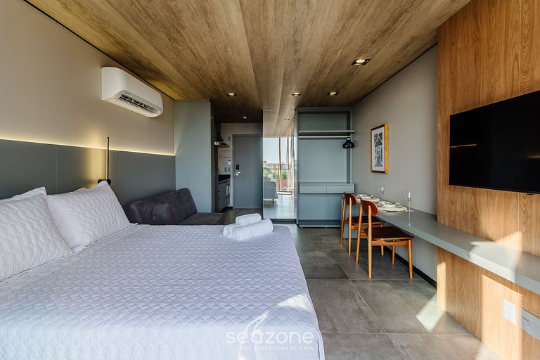 Elegante estudio c/ vista lateral al mar - NWT0420