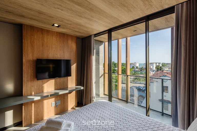 Elegante estudio c/ vista lateral al mar - NWT0420