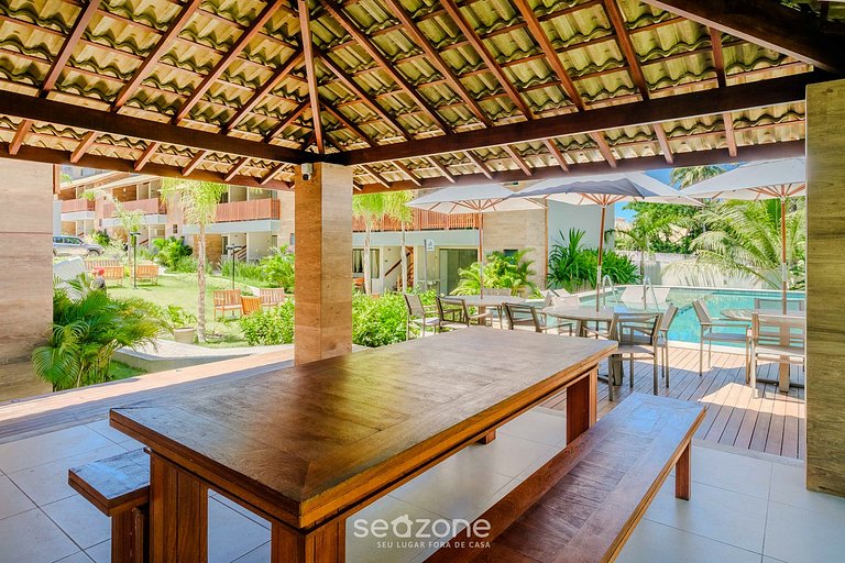 Apto con piscina y 2 suites en Guarajuba TRA0014