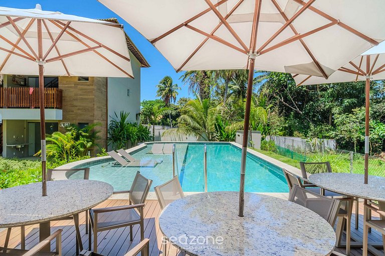 Apt c/ Piscina e 2 Suítes em Guarajuba TRA0014