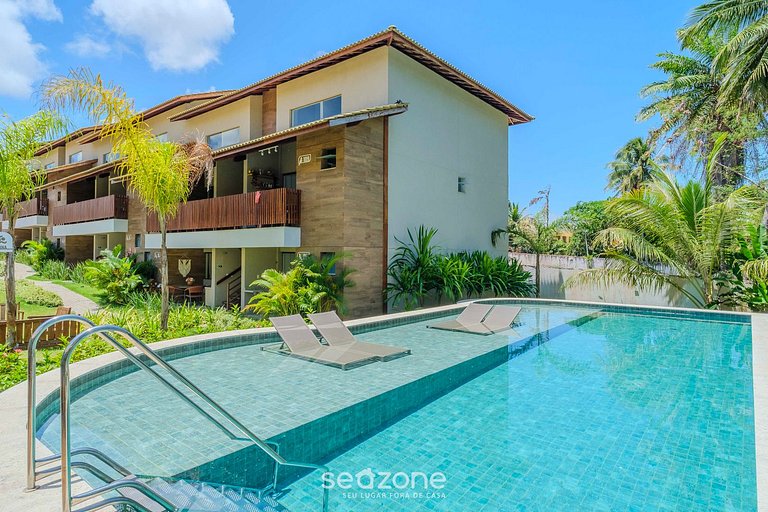 Apto con piscina y 2 suites en Guarajuba TRA0014