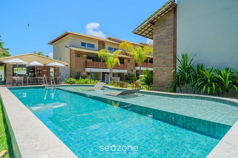 Apt c/ Piscina e 2 Suítes em Guarajuba TRA0014